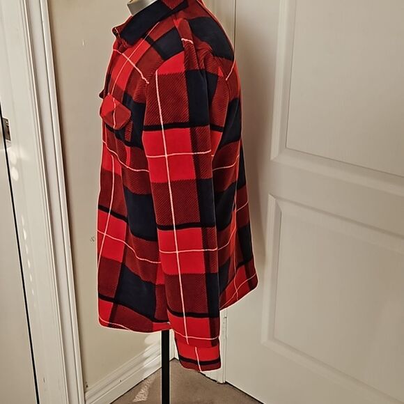 Ripzone Men's Flannel Buffalo Plaid Button-Down Long Sleeves Shirt XL Red/ Blue - Picture 3 of 16